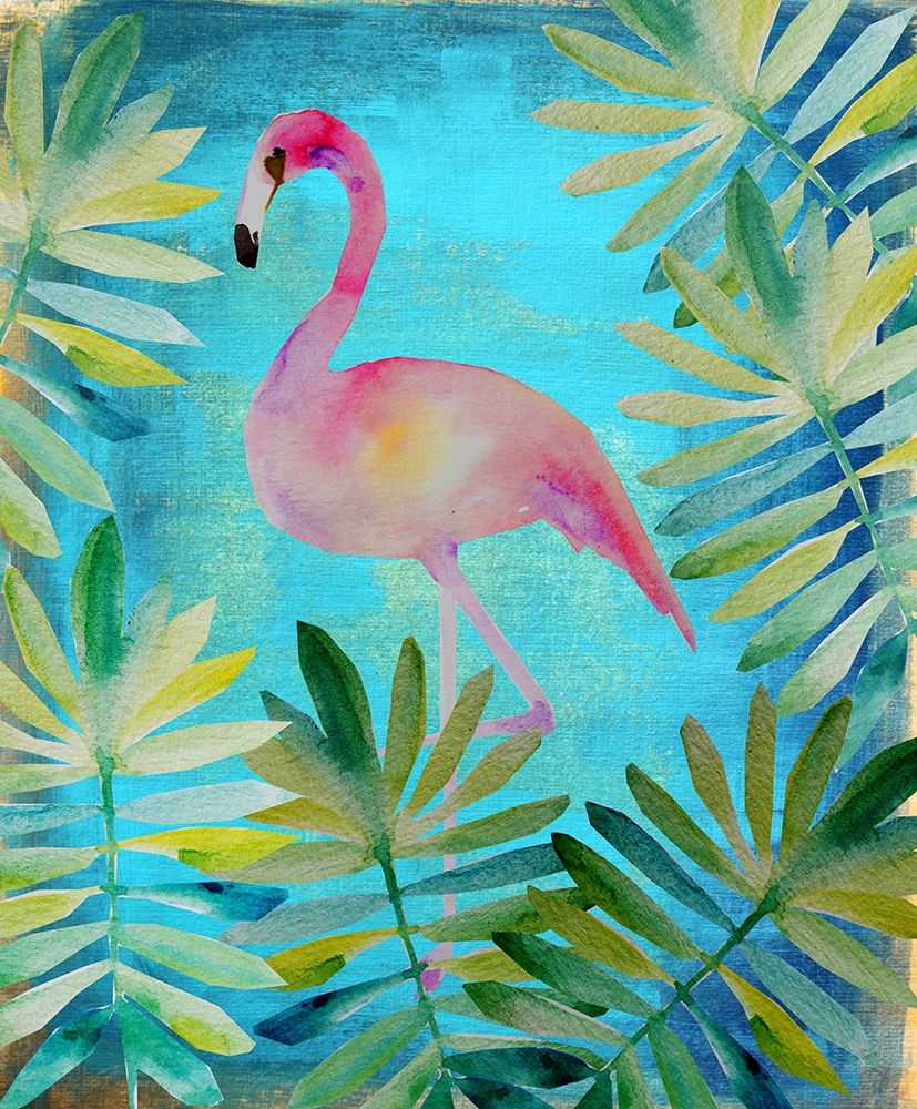 Palm Flamingo 1 art print by Boho Hue Studio for $57.95 CAD