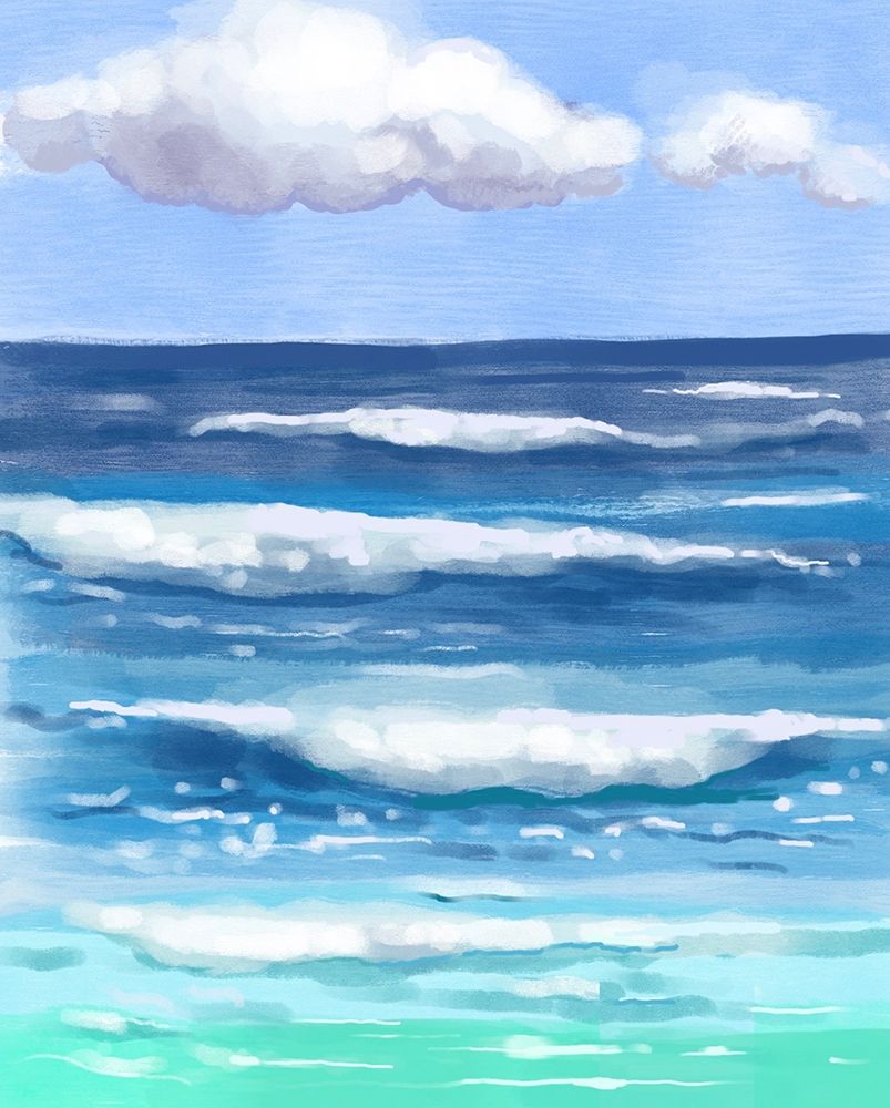Coastal Waves art print by Boho Hue Studio for $57.95 CAD