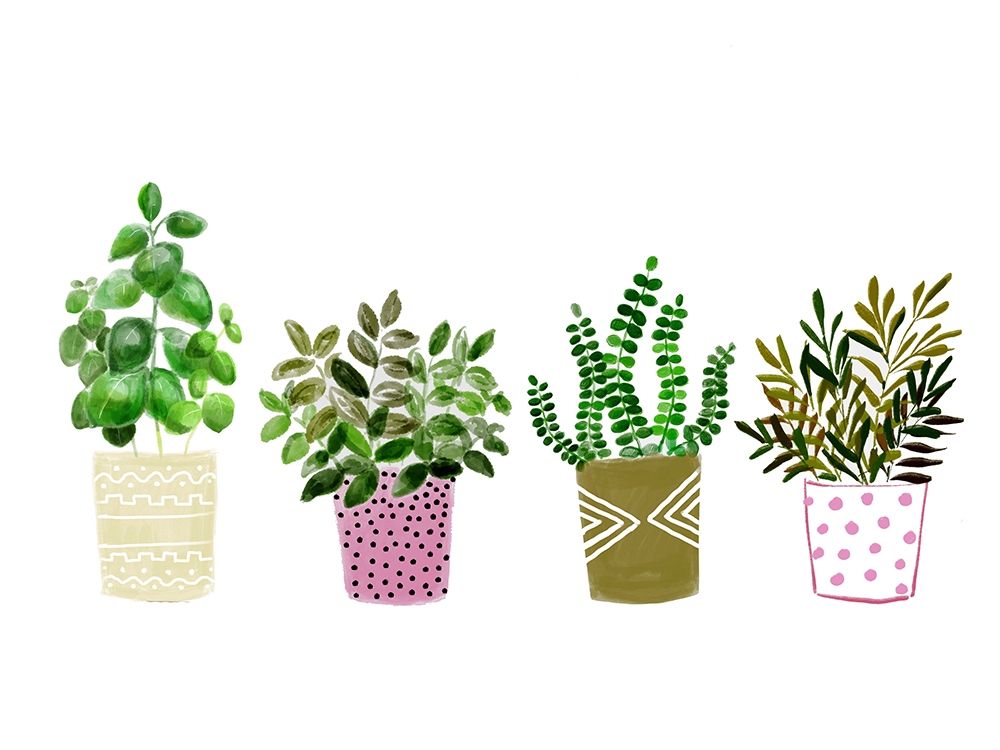 Four Plants 1 art print by Boho Hue Studio for $57.95 CAD