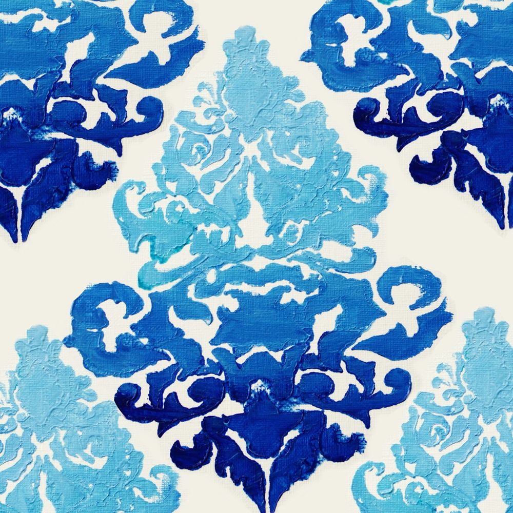 Blue Ombre Damask 2 art print by Boho Hue Studio for $57.95 CAD