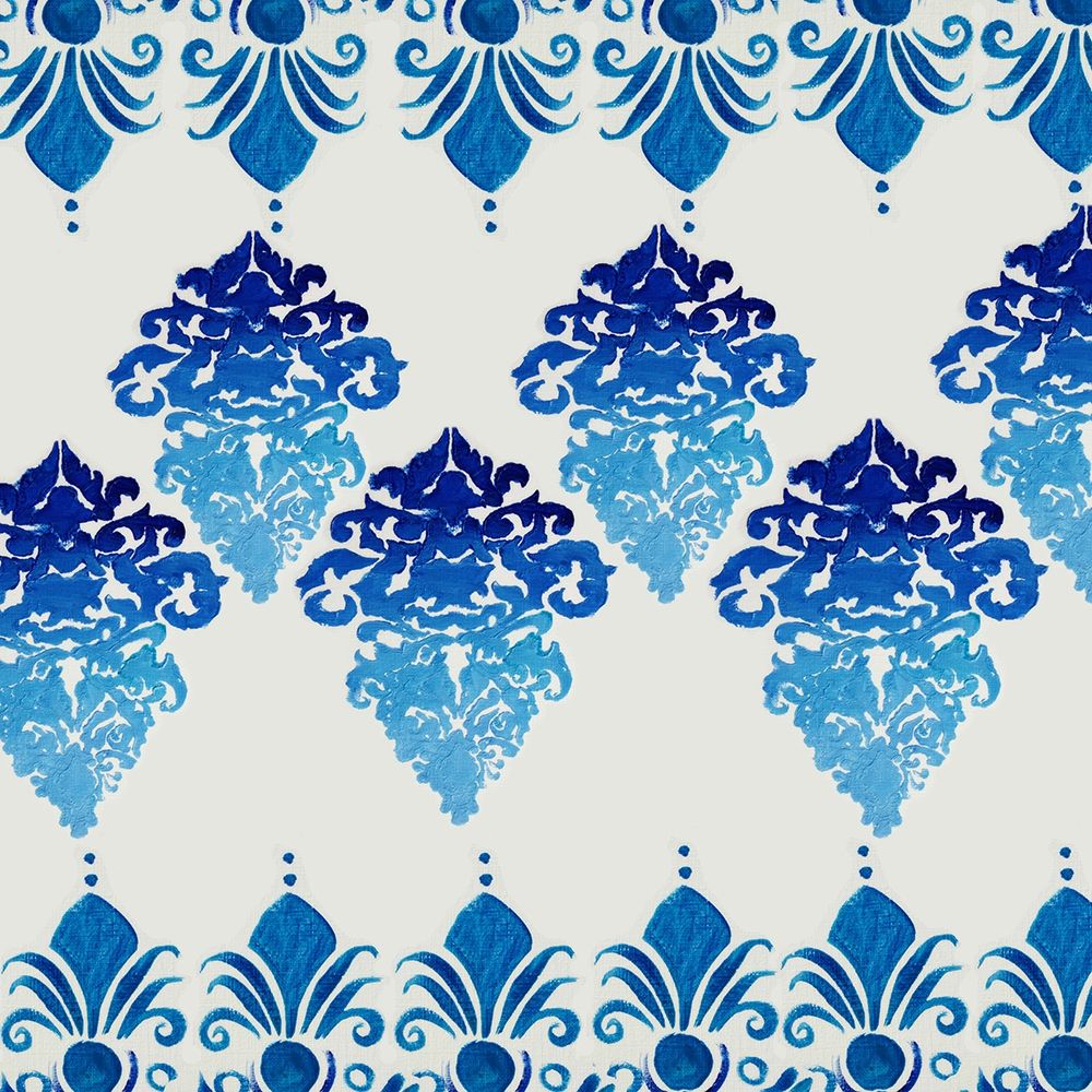 Blue Ombre Damask 4 art print by Boho Hue Studio for $57.95 CAD