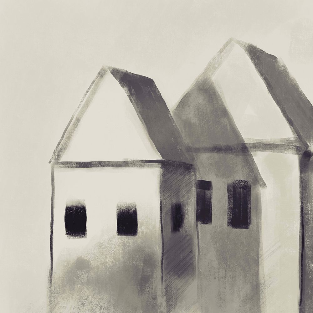 Charcoal Houses art print by Boho Hue Studio for $57.95 CAD