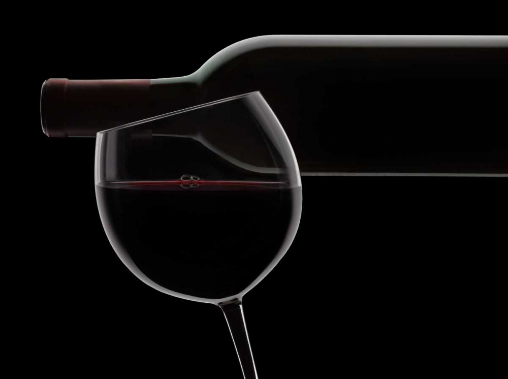 Red Wine Silhouette art print by Barry Seidman for $57.95 CAD