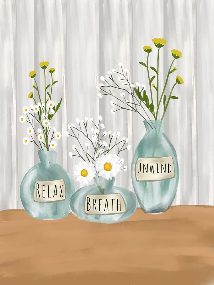Relax Breath Unwind art print by Chen Alyesh for $57.95 CAD