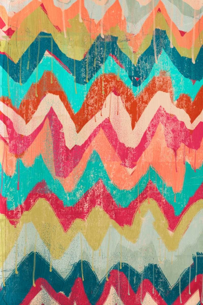 Hot Chevrons 1 art print by Cynthia Alvarez for $57.95 CAD