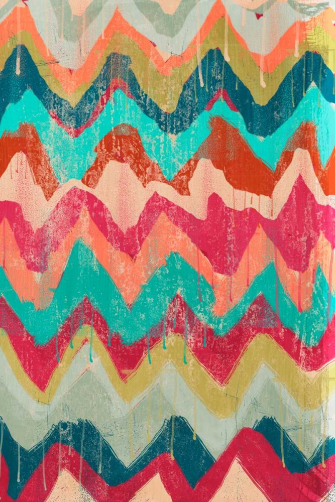 Hot Chevrons 2 art print by Cynthia Alvarez for $57.95 CAD