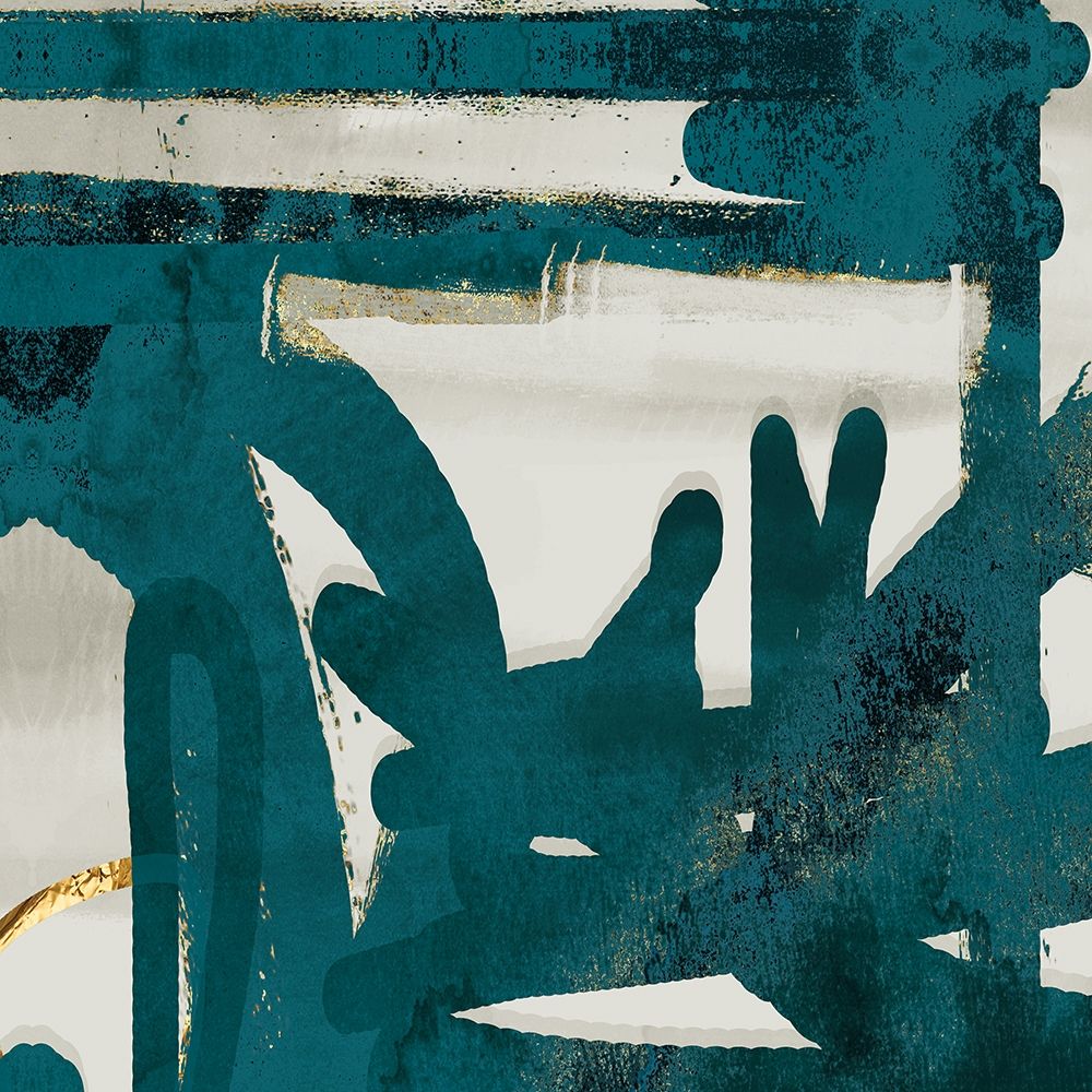 Teal and Flare Square A art print by Cynthia Alvarez for $57.95 CAD