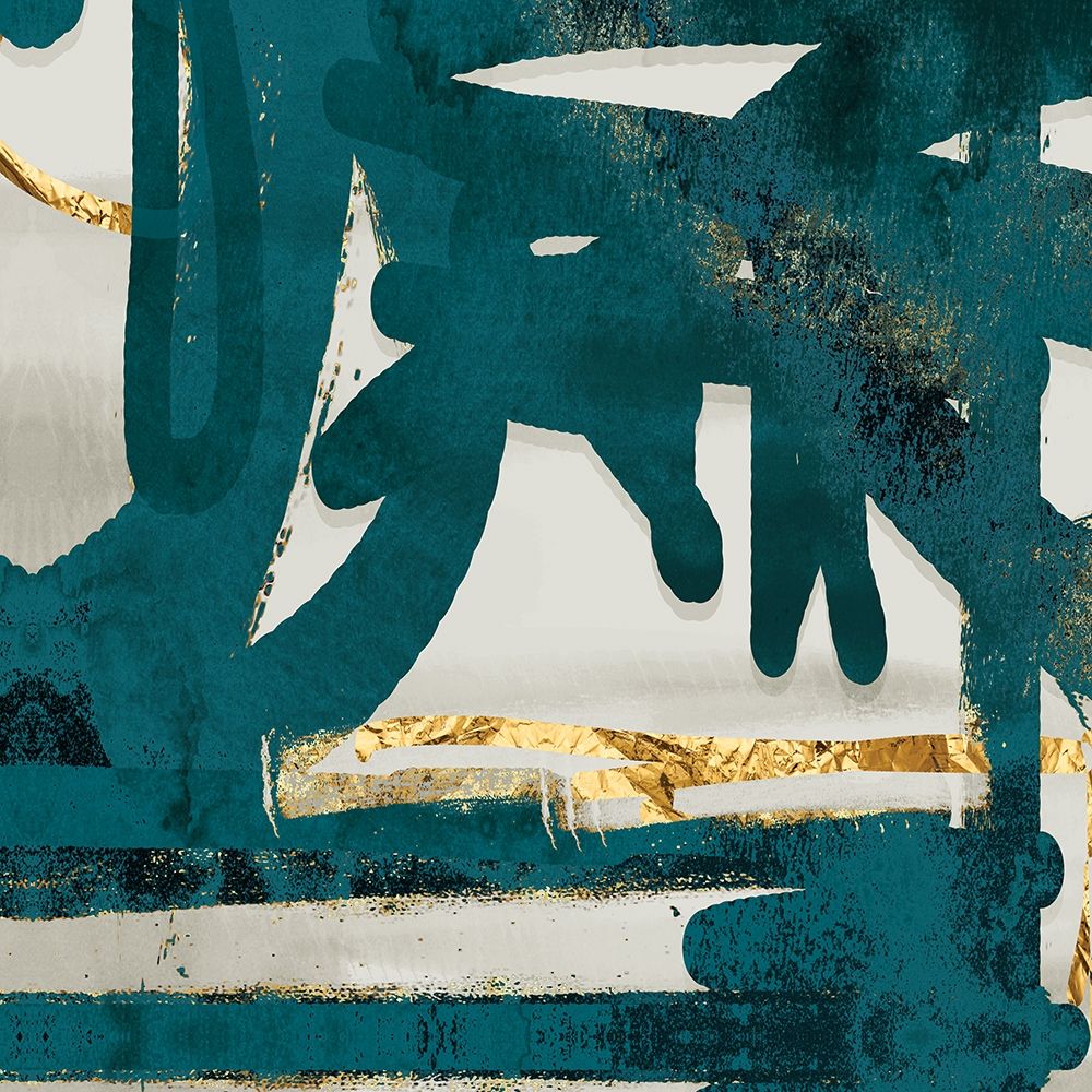 Teal and Flare Square D art print by Cynthia Alvarez for $57.95 CAD
