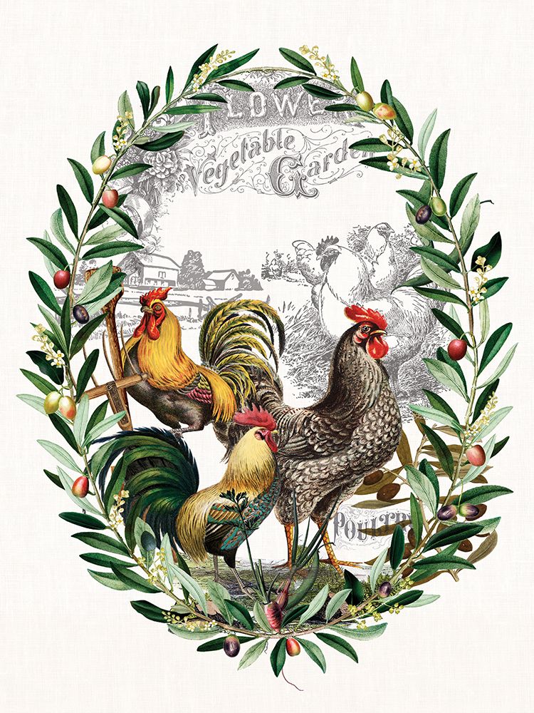 Rooster Trio art print by Christina Rae for $57.95 CAD