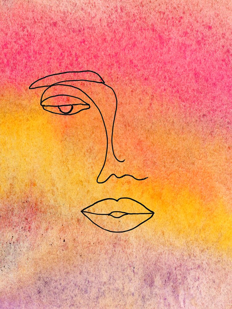 Colorful Face art print by Corinne Rose Design for $57.95 CAD