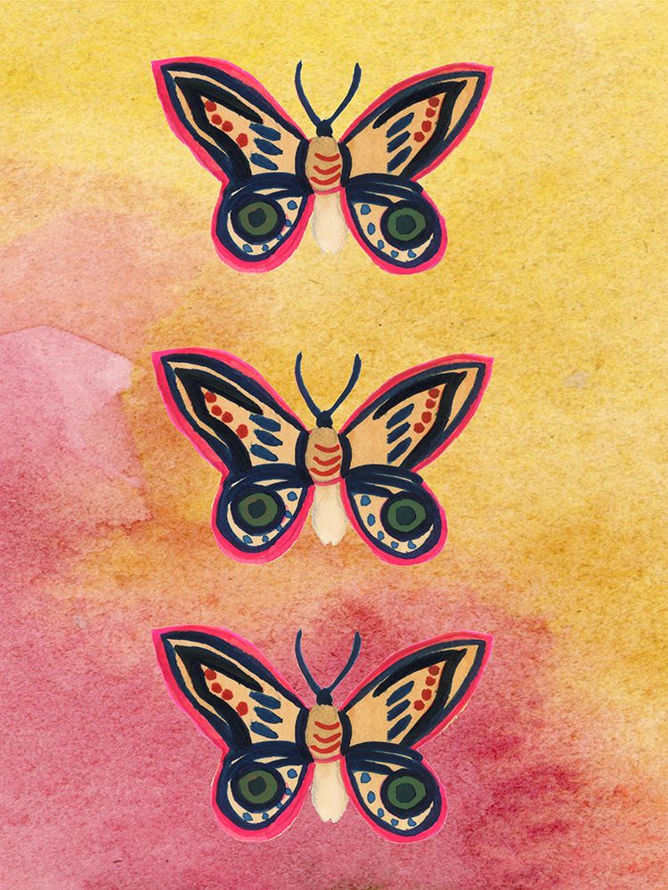 Bright Butterfiles art print by Corinne Rose Design for $57.95 CAD