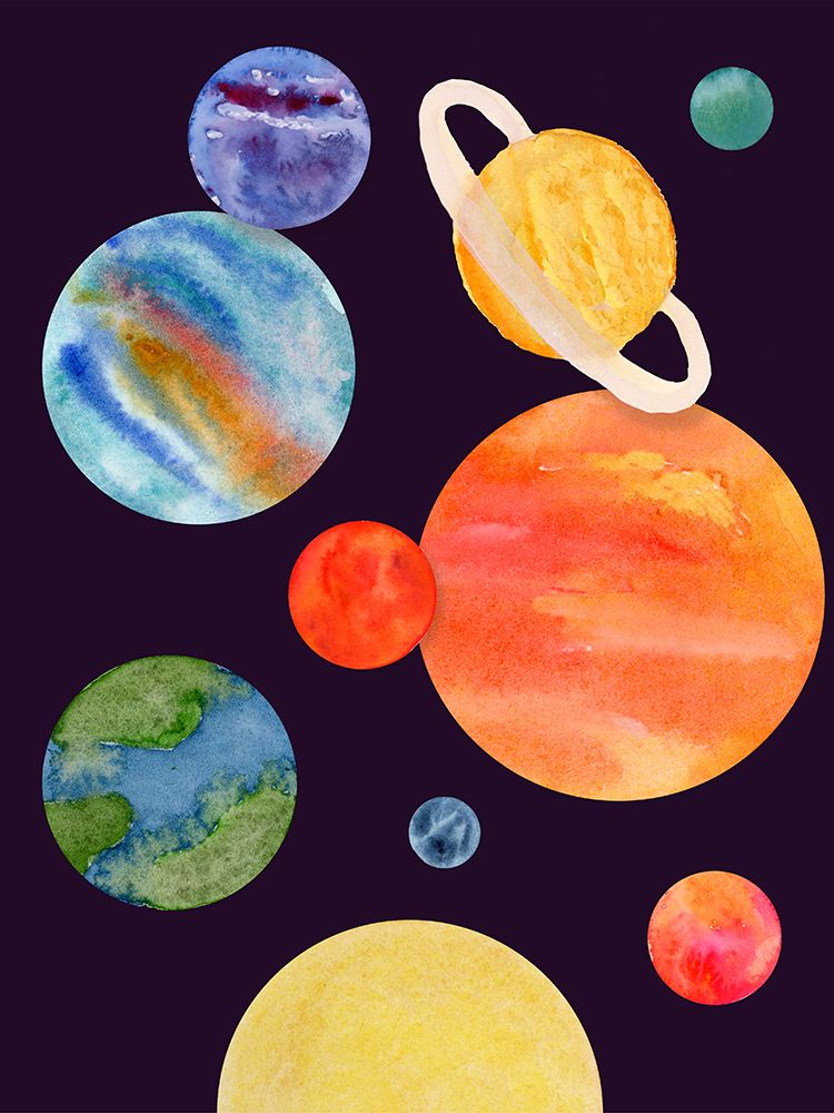 Solar System 1 art print by Corinne Rose Design for $57.95 CAD