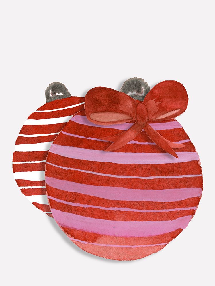 Candy Cane Ornaments art print by Corinne Rose Design for $57.95 CAD