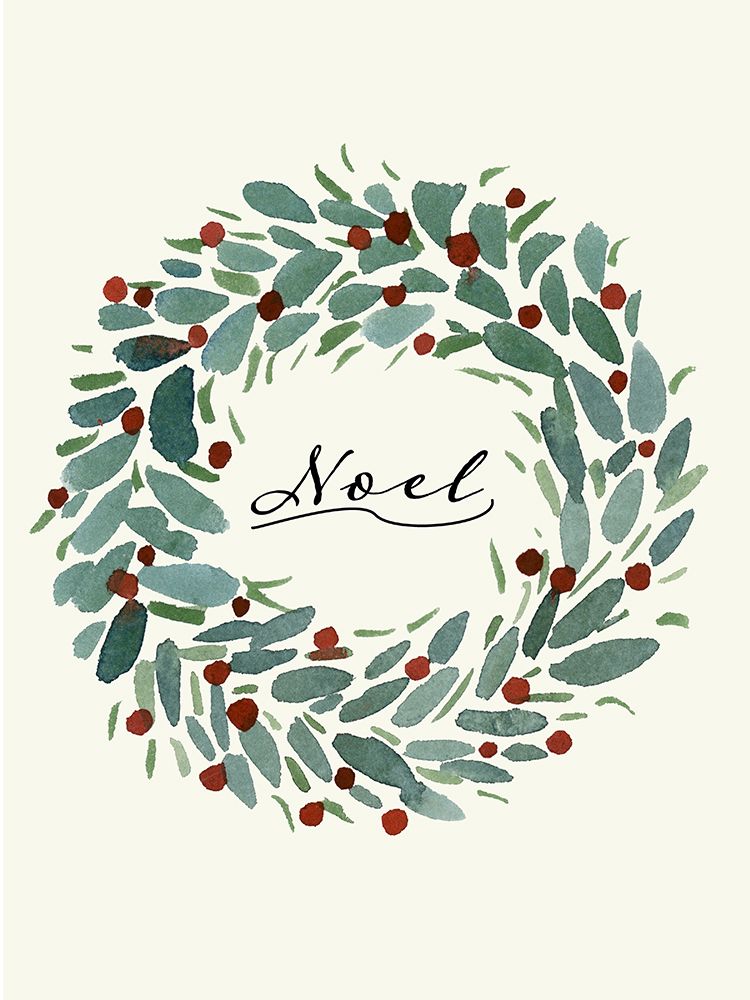 Noel Wreath art print by Corinne Rose Design for $57.95 CAD