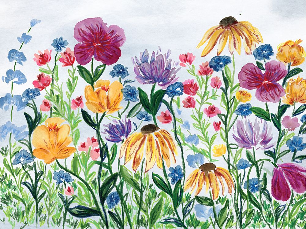 Fun Filled Florals art print by Corinne Rose Design for $57.95 CAD