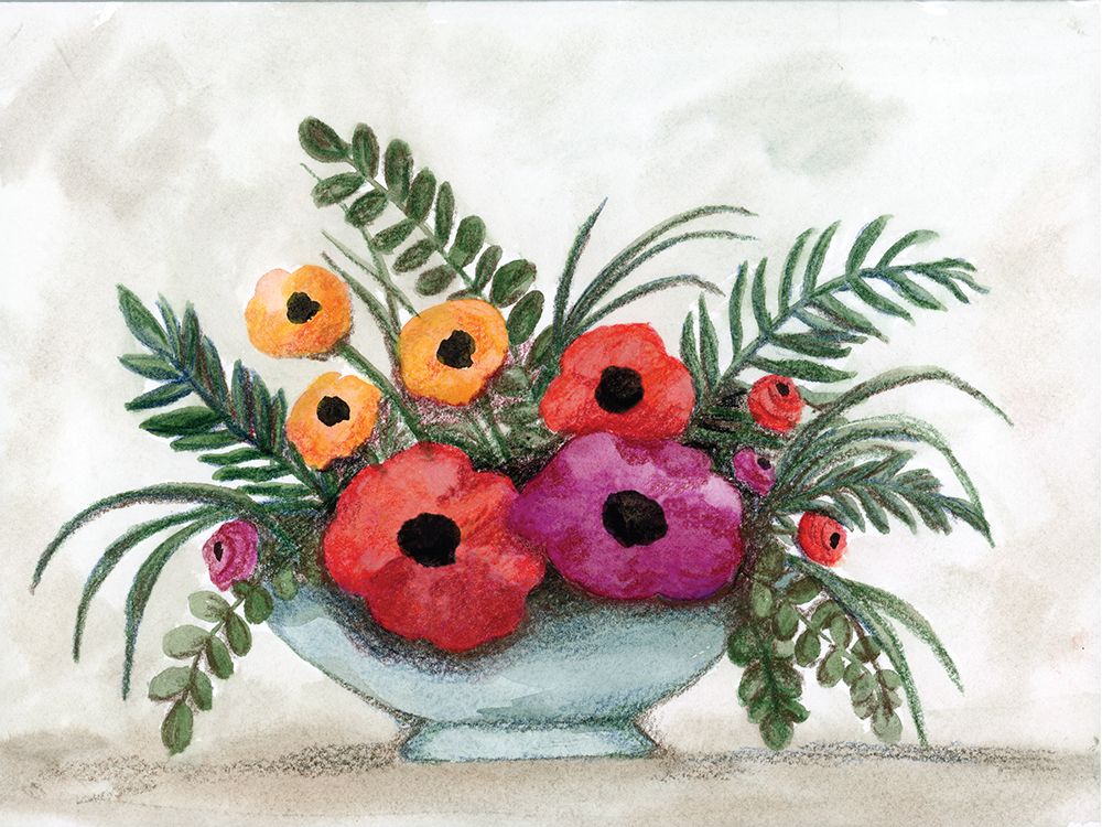 Poppy Vase art print by Corinne Rose Design for $57.95 CAD