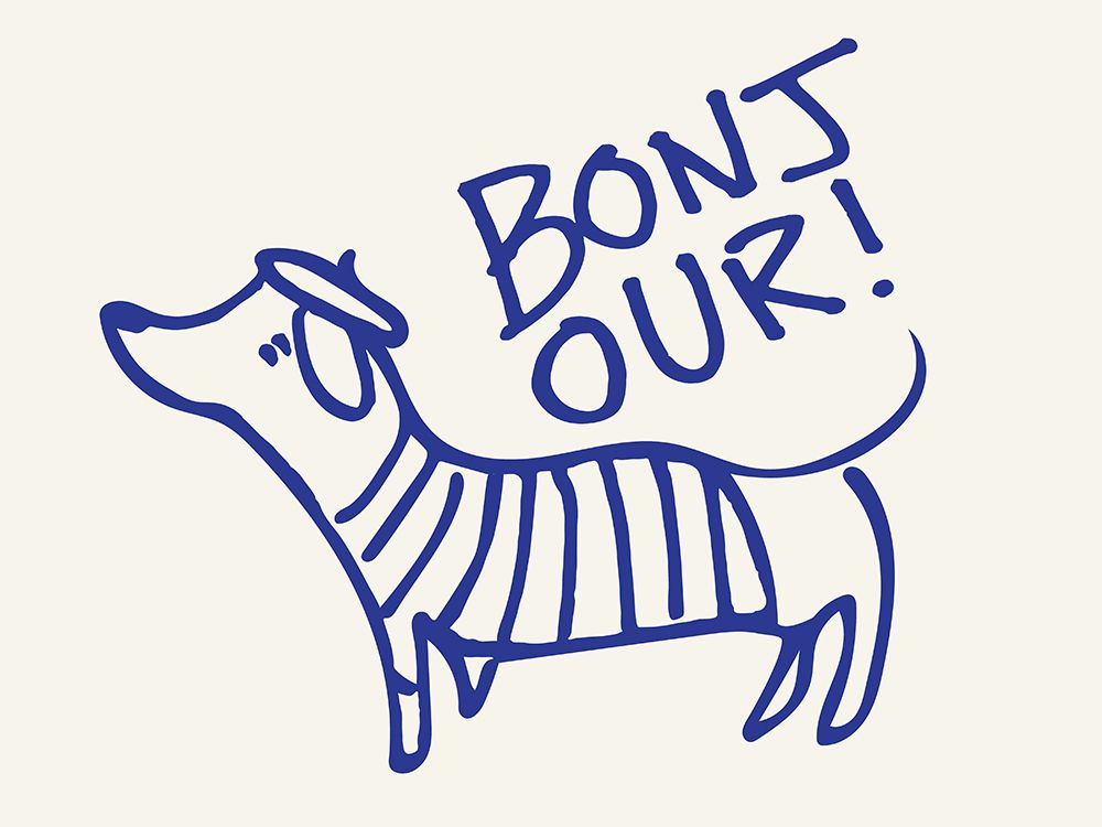 French Dachshund art print by Corinne Rose Design for $57.95 CAD