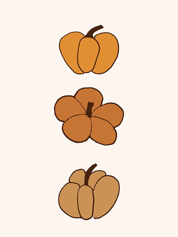 Pumpkin Trio 2 art print by Corinne Rose Design for $57.95 CAD