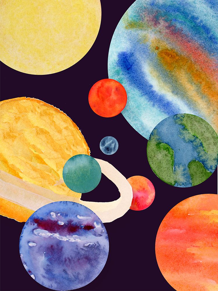 Planets art print by Corinne Rose Design for $57.95 CAD