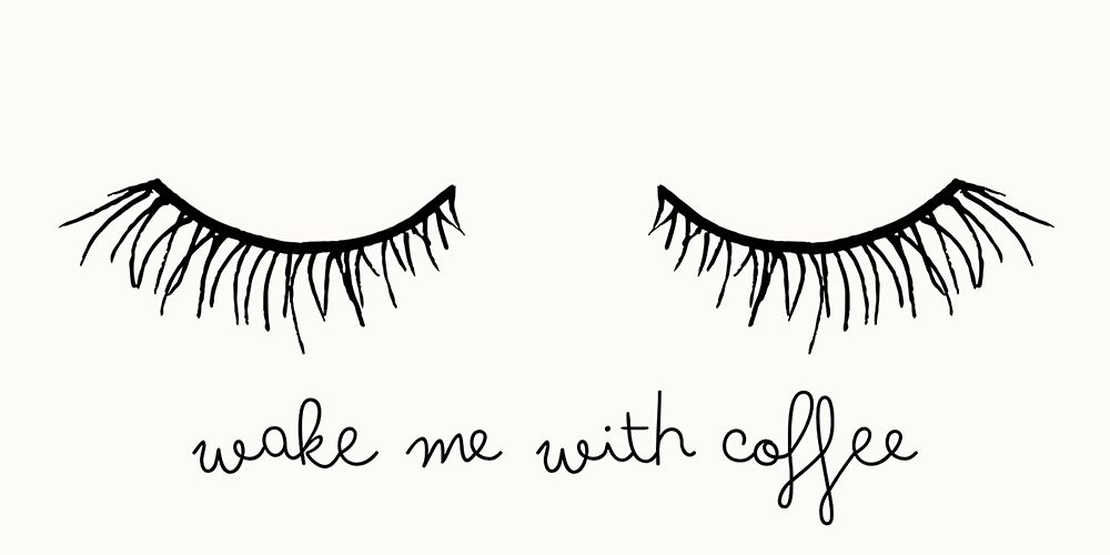 Coffee Eyelashes art print by Corinne Rose Design for $57.95 CAD
