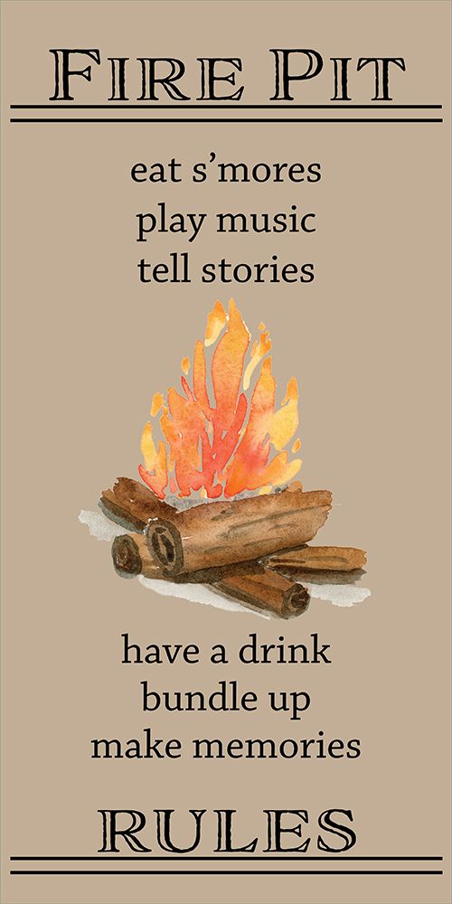 Firepit Rules art print by Corinne Rose Design for $57.95 CAD