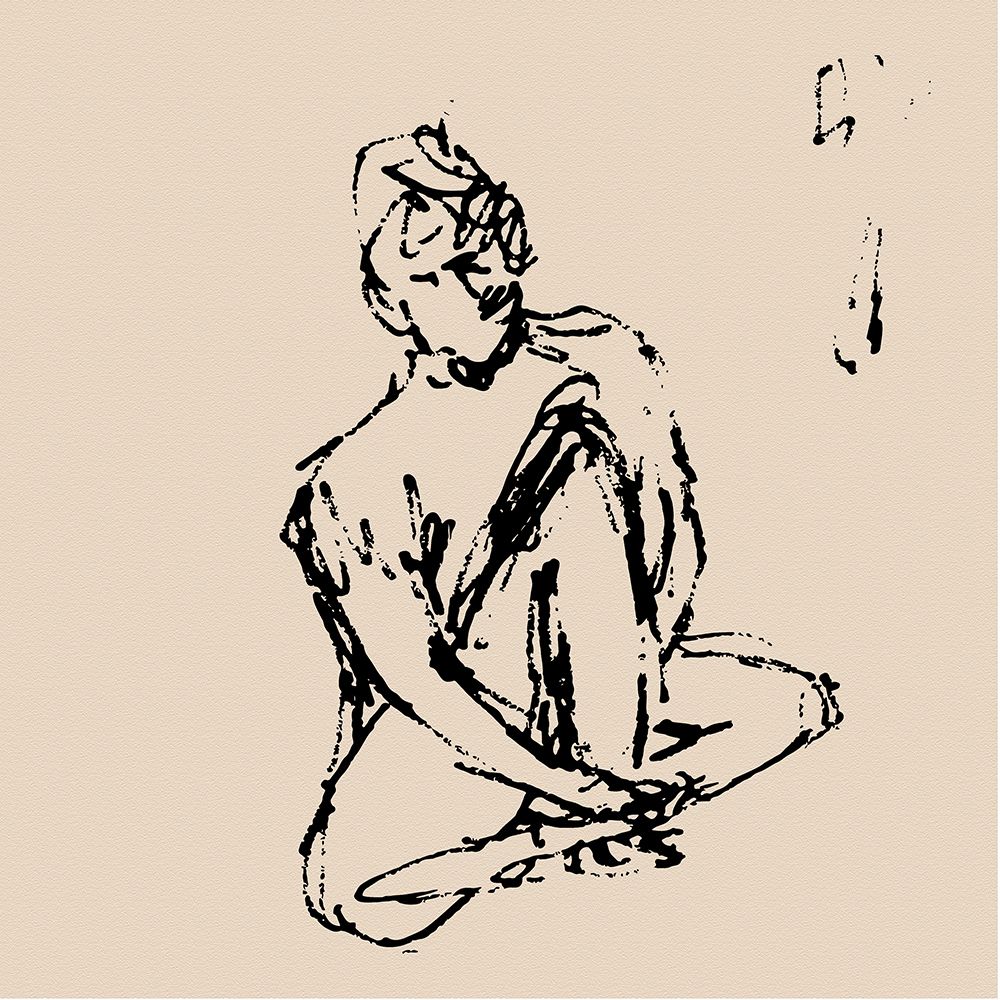 Sitting Woman art print by Corinne Rose Design for $57.95 CAD