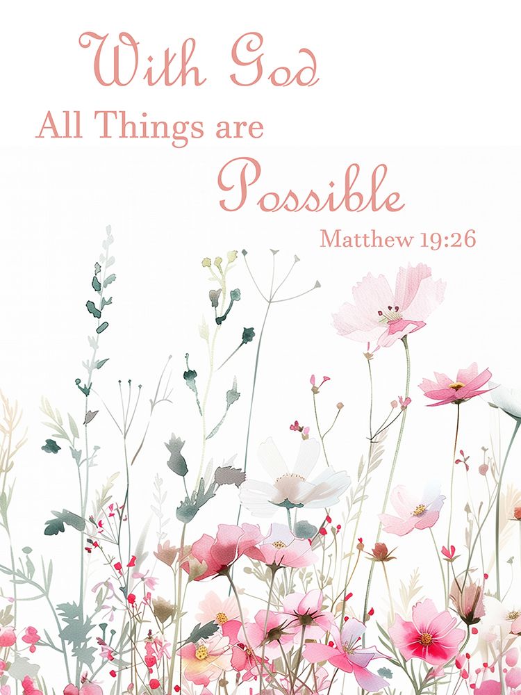 With God Pink Meadow 3 art print by Christine Simpson for $57.95 CAD