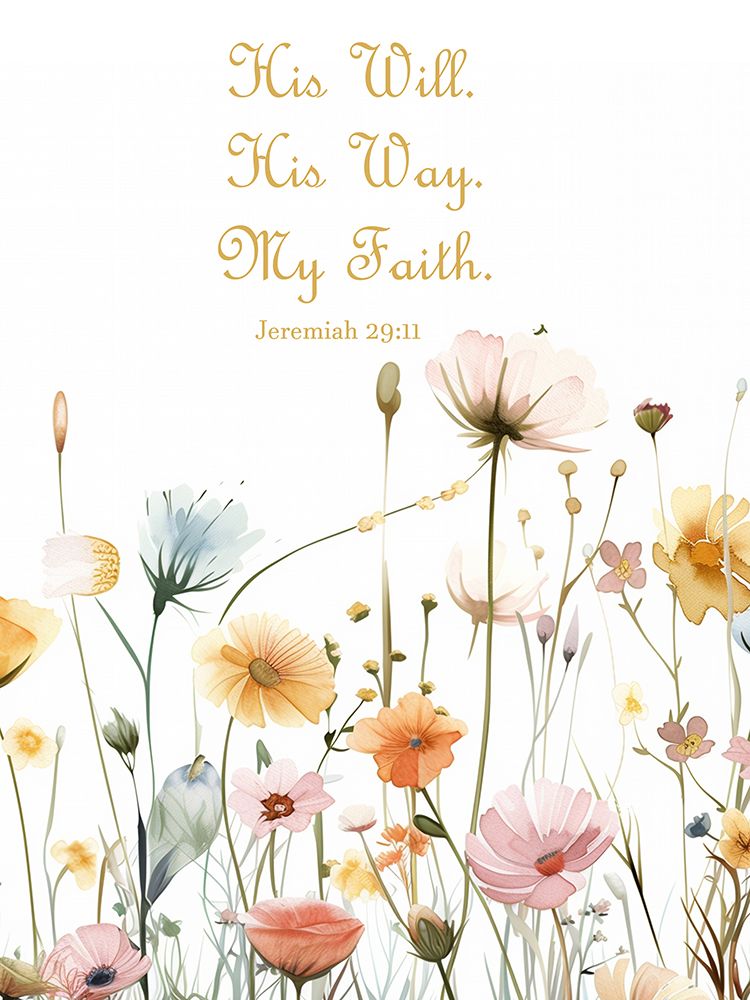 His Will Boho Wildflowers 1 art print by Christine Simpson for $57.95 CAD