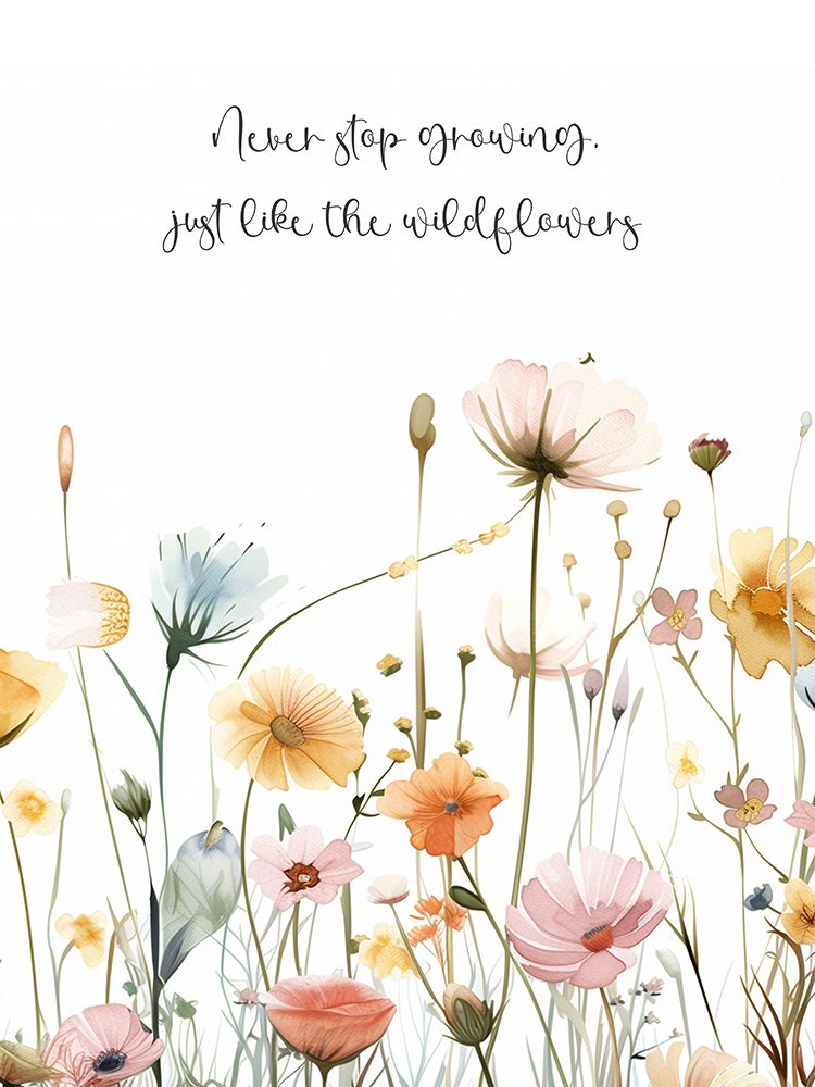 Yellow Boho Flowers Quote 1 art print by Christine Simpson for $57.95 CAD