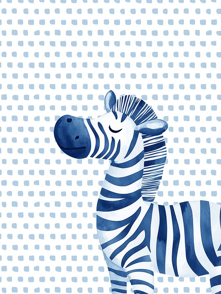 Safari Blue Portrait 3 art print by Christine Simpson for $57.95 CAD