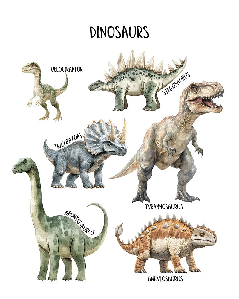 Meet The Dinosaurs 7 art print by Christine Simpson for $57.95 CAD