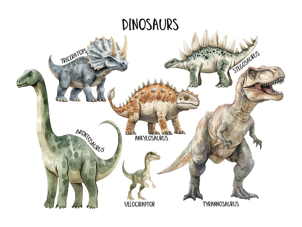 Meet The Dinosaurs Landscape 1 art print by Christine Simpson for $57.95 CAD