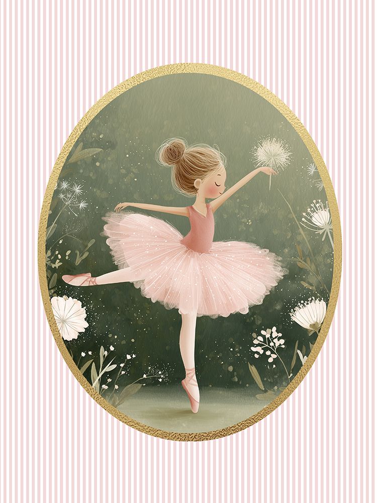 Green And Pink Ballerinas 2 art print by Christine Simpson for $57.95 CAD