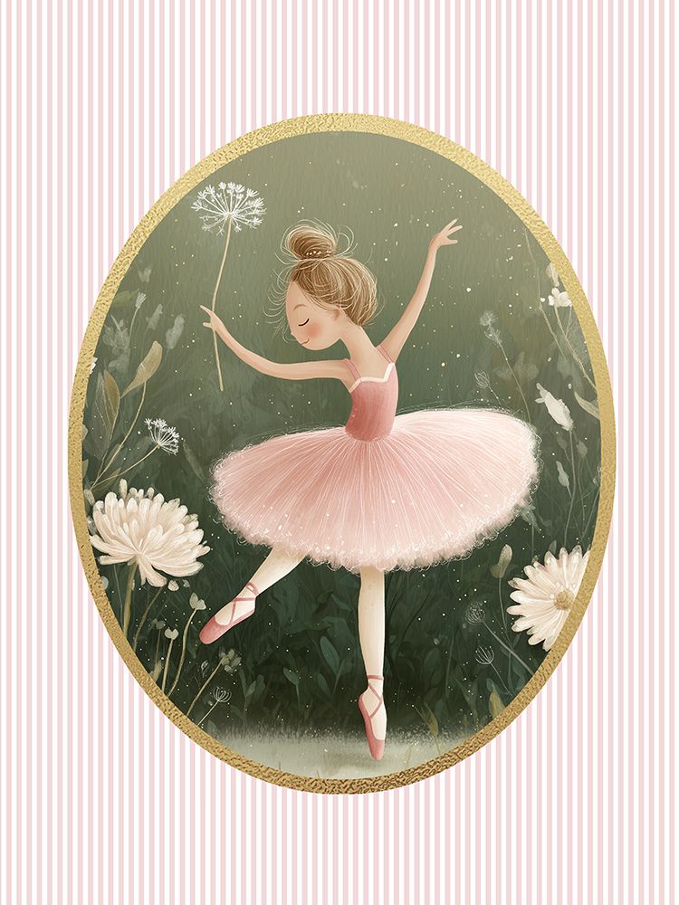 Green And Pink Ballerinas 3 art print by Christine Simpson for $57.95 CAD
