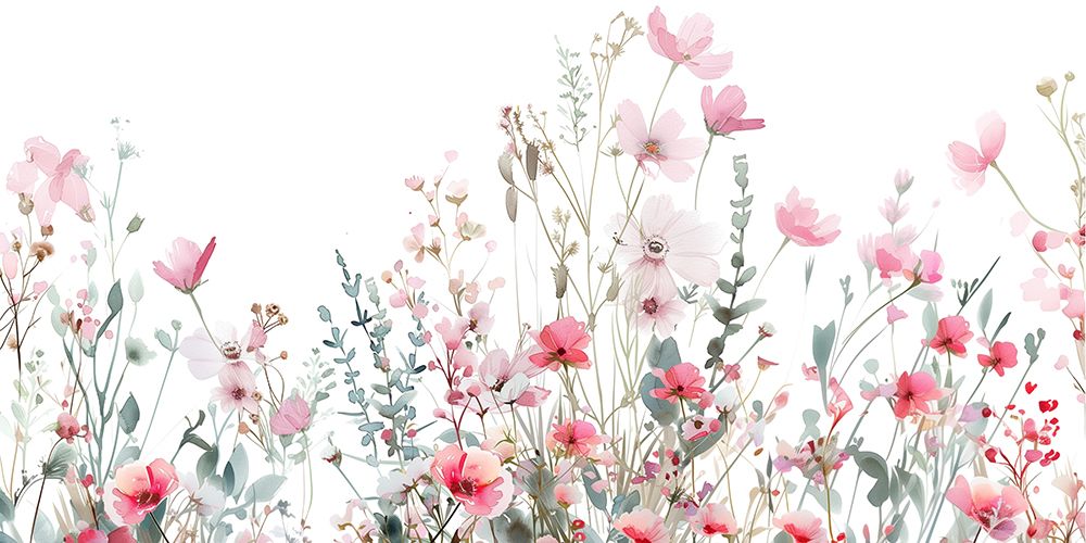 Boho Wildflowers Landscape 2 art print by Christine Simpson for $57.95 CAD