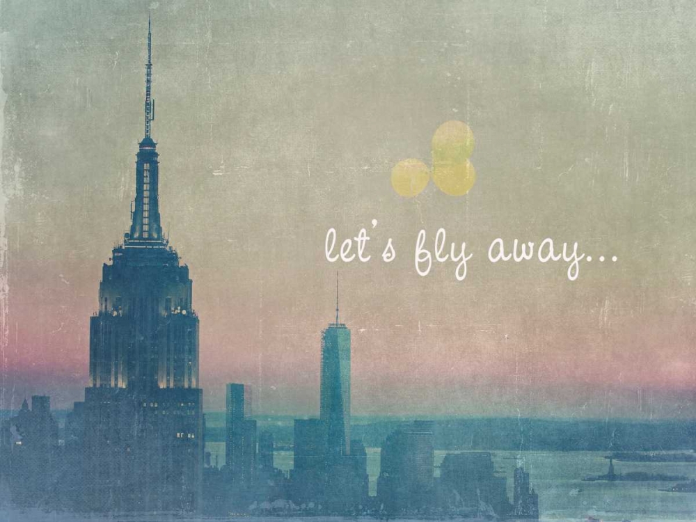 Lets Fly Away NYC art print by Ashley Davis for $57.95 CAD