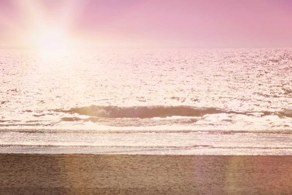 Pink Beach Sunset art print by Ashley Davis for $57.95 CAD