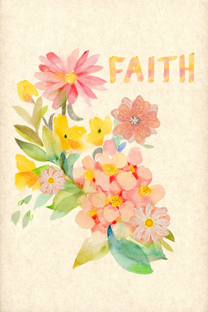 Florals And Faith 1 art print by Dena Ann Adams for $57.95 CAD