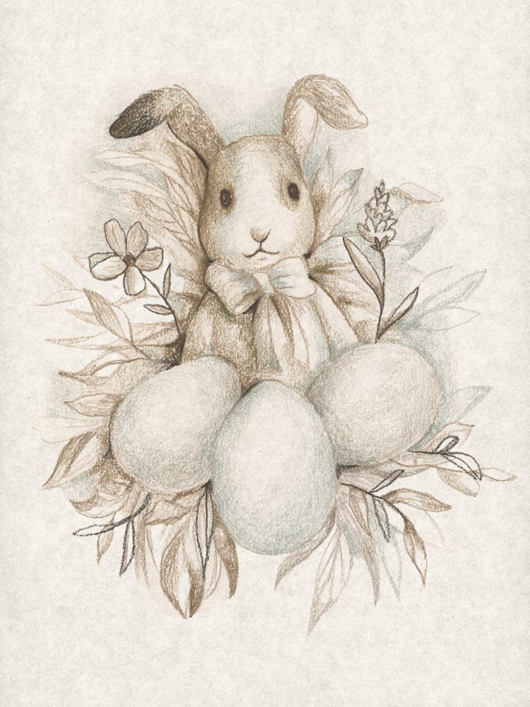 Nostalgic  Easter 1 Sketch art print by Dena Ann Adams for $57.95 CAD