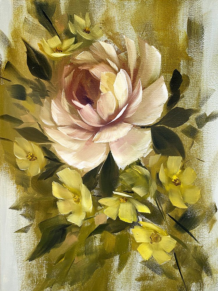 Muted Yellow Rose art print by Dominique Alyse Studios for $57.95 CAD