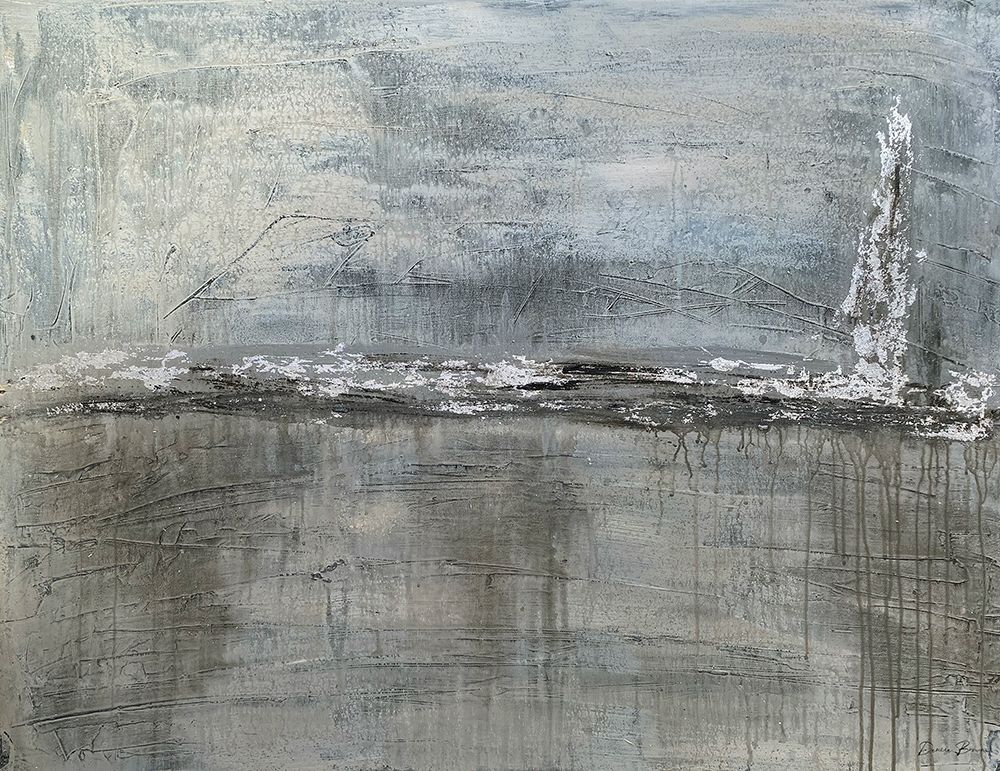 Metallic Landscape with Silver Leaf art print by Denise Brown for $57.95 CAD