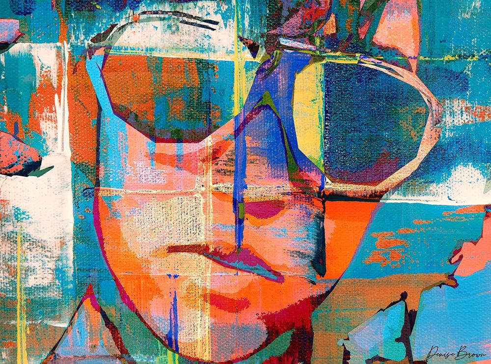Abstract Facial Fusion art print by Denise Brown for $57.95 CAD