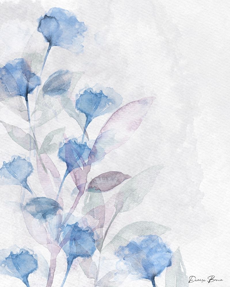 Modern Poppies 1 Blue art print by Denise Brown for $57.95 CAD