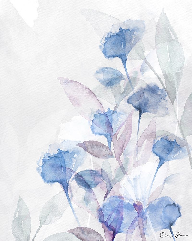 Modern Poppies 2 Blue art print by Denise Brown for $57.95 CAD