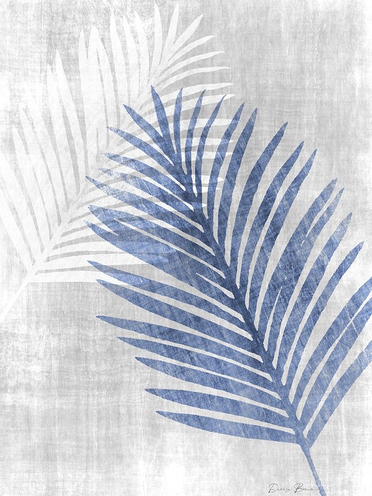 Navy Palm Silhouette 1 art print by Denise Brown for $57.95 CAD