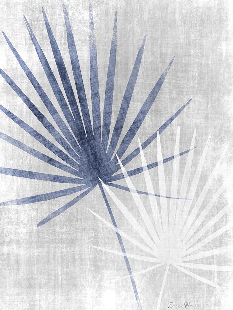 Navy Palm Silhouette 2 art print by Denise Brown for $57.95 CAD