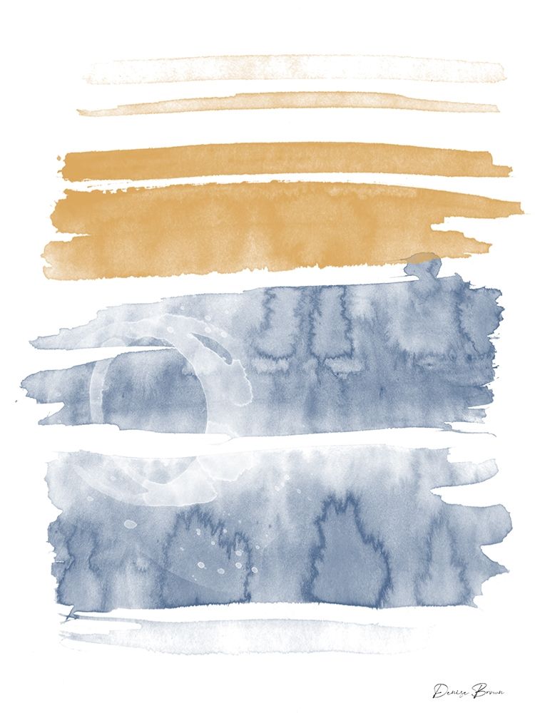 Blue and Orange Watercolor 1 art print by Denise Brown for $57.95 CAD