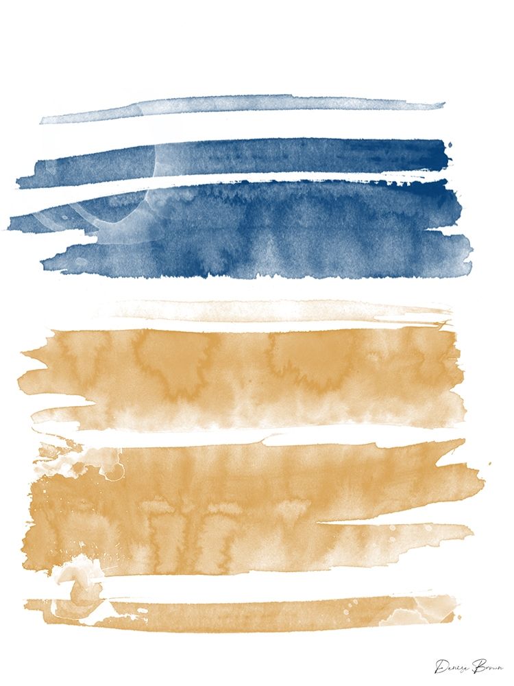 Blue and Orange Watercolor 2 art print by Denise Brown for $57.95 CAD