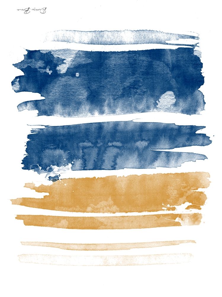 Blue and Orange Watercolor 3 art print by Denise Brown for $57.95 CAD