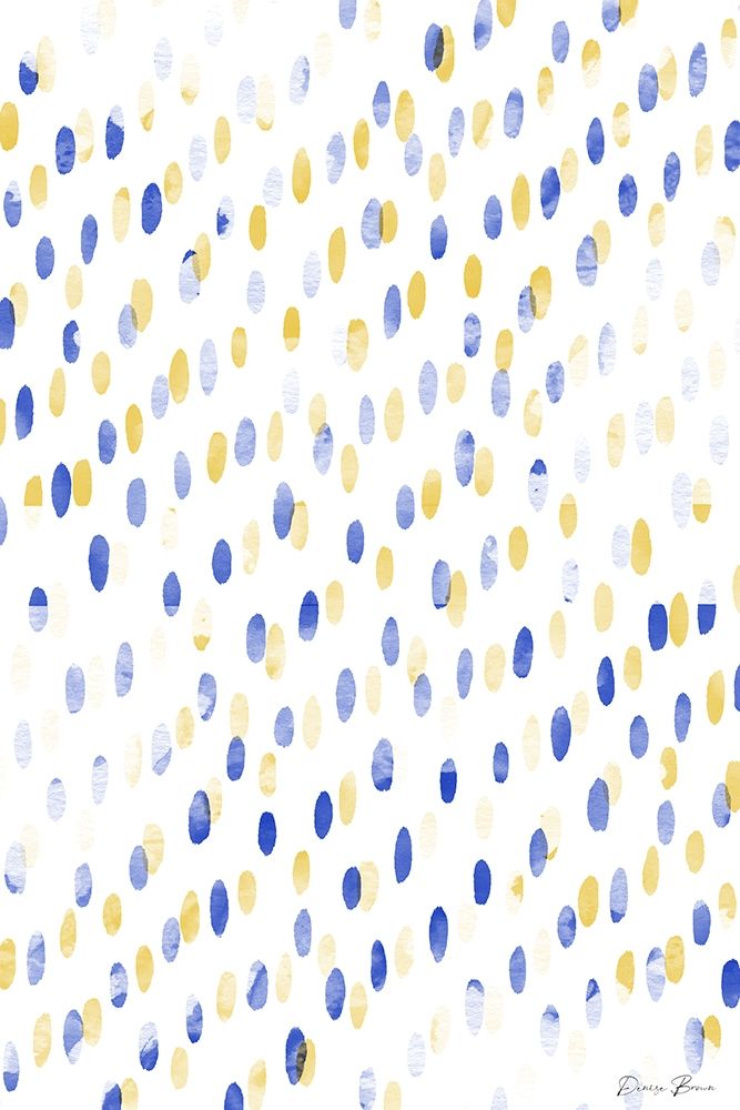 Blue Gold Dots art print by Denise Brown for $57.95 CAD